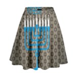 black happy Hanukkah High Waist Skirt