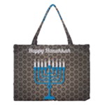 black happy Hanukkah Medium Tote Bag