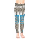 black happy Hanukkah Kids  Legging