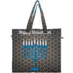 black happy Hanukkah Canvas Travel Bag