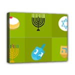 colorblock green hanukkah Canvas 10  x 8  (Stretched)