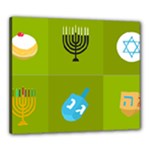 colorblock green hanukkah Canvas 24  x 20  (Stretched)