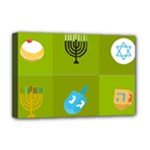 colorblock green hanukkah Deluxe Canvas 18  x 12  (Stretched)