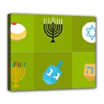 colorblock green hanukkah Deluxe Canvas 24  x 20  (Stretched)