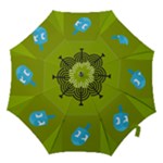 colorblock green hanukkah Hook Handle Umbrella (Medium)