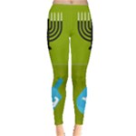 colorblock green hanukkah Leggings 