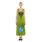 colorblock green hanukkah Sleeveless Maxi Dress