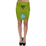 colorblock green hanukkah Bodycon Skirt