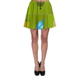 colorblock green hanukkah Skater Skirt