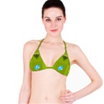 colorblock green hanukkah Bikini Top