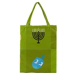 colorblock green hanukkah Classic Tote Bag