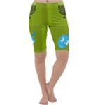 colorblock green hanukkah Cropped Leggings 