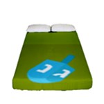 colorblock green hanukkah Fitted Sheet (Full/ Double Size)