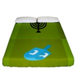 colorblock green hanukkah Fitted Sheet (California King Size)