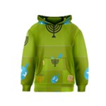 colorblock green hanukkah Kids  Pullover Hoodie