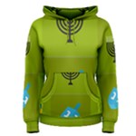 colorblock green hanukkah Women s Pullover Hoodie