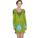 colorblock green hanukkah Long Sleeve Nightdress