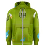 colorblock green hanukkah Men s Zipper Hoodie