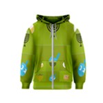 colorblock green hanukkah Kids  Zipper Hoodie