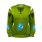 colorblock green hanukkah Women s Sweatshirt