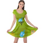 colorblock green hanukkah Cap Sleeve Dress