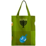 colorblock green hanukkah Zipper Classic Tote Bag