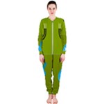 colorblock green hanukkah OnePiece Jumpsuit (Ladies)