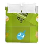 colorblock green hanukkah Duvet Cover Double Side (Full/ Double Size)