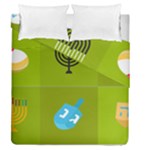 colorblock green hanukkah Duvet Cover Double Side (Queen Size)