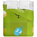 colorblock green hanukkah Duvet Cover Double Side (California King Size)