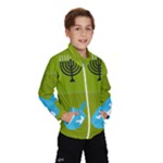 colorblock green hanukkah Windbreaker (Kids)