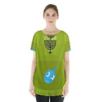 colorblock green hanukkah Skirt Hem Sports Top