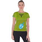 colorblock green hanukkah Short Sleeve Sports Top 