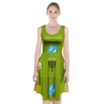 colorblock green hanukkah Racerback Midi Dress