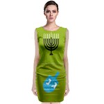 colorblock green hanukkah Sleeveless Velvet Midi Dress