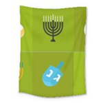 colorblock green hanukkah Medium Tapestry