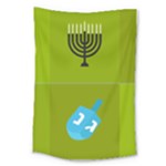 colorblock green hanukkah Large Tapestry