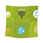 colorblock green hanukkah Square Tapestry (Small)