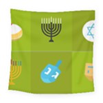 colorblock green hanukkah Square Tapestry (Large)