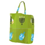 colorblock green hanukkah Giant Grocery Tote