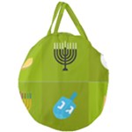 colorblock green hanukkah Giant Round Zipper Tote