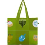 colorblock green hanukkah Canvas Travel Bag