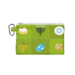 colorblock green hanukkah Canvas Cosmetic Bag (Small)