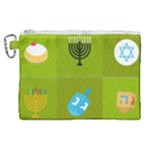 colorblock green hanukkah Canvas Cosmetic Bag (XL)