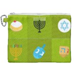 colorblock green hanukkah Canvas Cosmetic Bag (XXL)