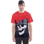 Red & Black Blood Dripping & Skulls Print Men s Sports Mesh Tee