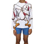 Dabbing Chicken Kids  Long Sleeve Swimwear