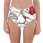 Dabbing Chicken Reversible High-Waist Bikini Bottoms