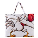 Dabbing Chicken Zipper Large Tote Bag