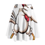 Dabbing Chicken High Waist Skirt